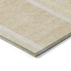 10' X 14' Beige Abstract Washable Non Skid Indoor Outdoor Area Rug