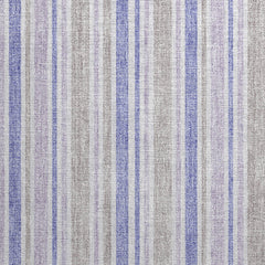2' X 3' Ivory Blue and Gray Striped Washable Non Skid Indoor Outdoor Area Rug
