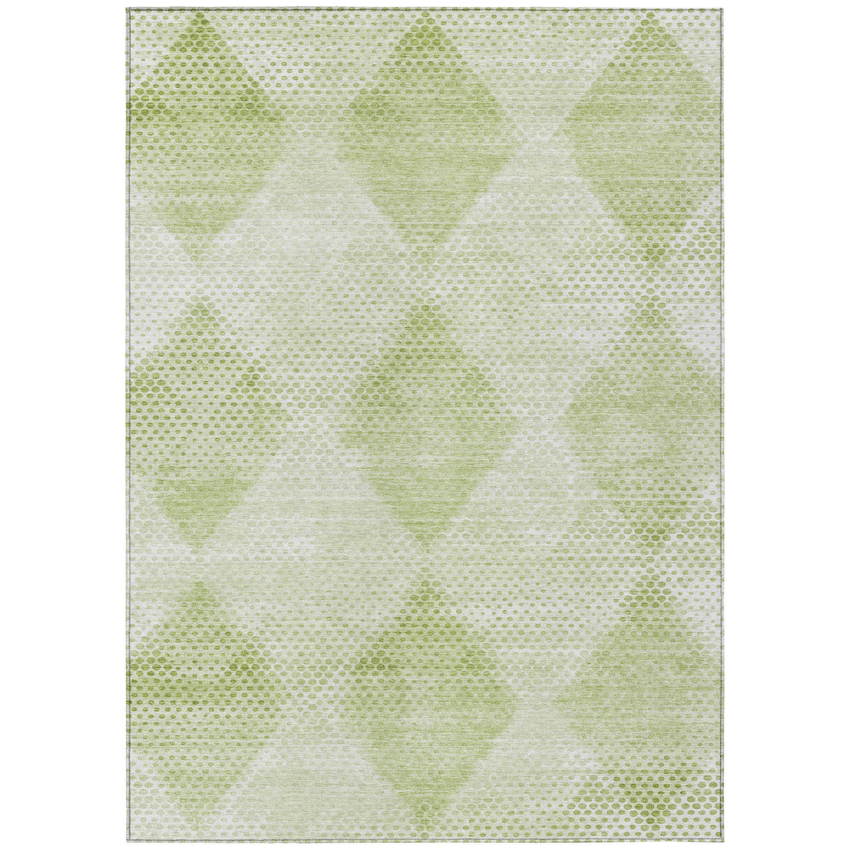 10' X 14' Mint Green Geometric Washable Non Skid Indoor Outdoor Area Rug