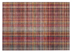 2' X 3' Red Plaid Washable Non Skid Indoor Outdoor Area Rug