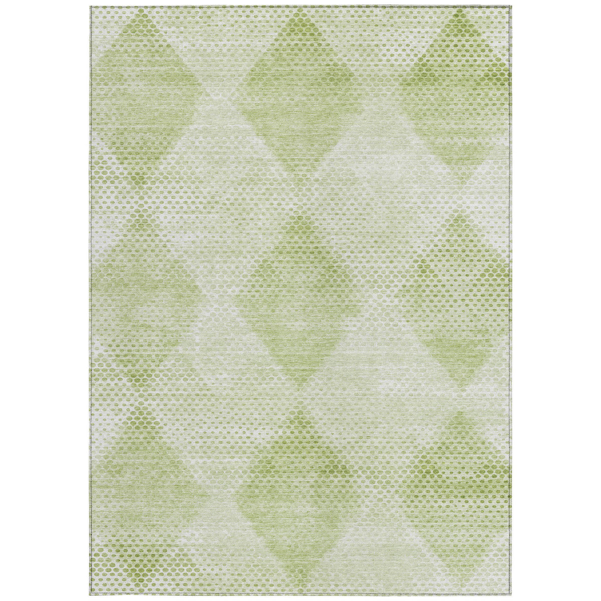3' X 4' Mint Green Geometric Washable Non Skid Indoor Outdoor Area Rug