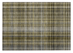 2' X 3' Taupe Plaid Washable Non Skid Indoor Outdoor Area Rug