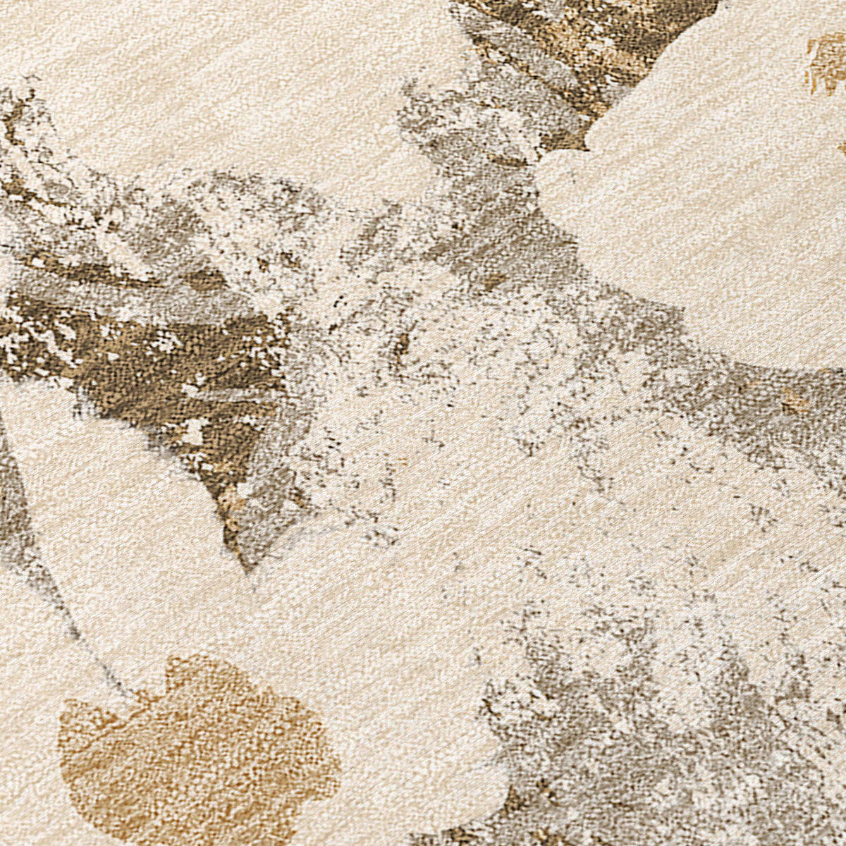 8' X 10' Khaki Floral Washable Non Skid Indoor Outdoor Area Rug