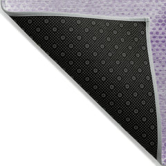 3' X 5' Lavender Geometric Washable Non Skid Indoor Outdoor Area Rug