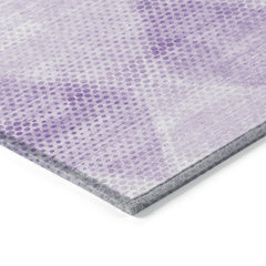 3' X 4' Lavender Geometric Washable Non Skid Indoor Outdoor Area Rug