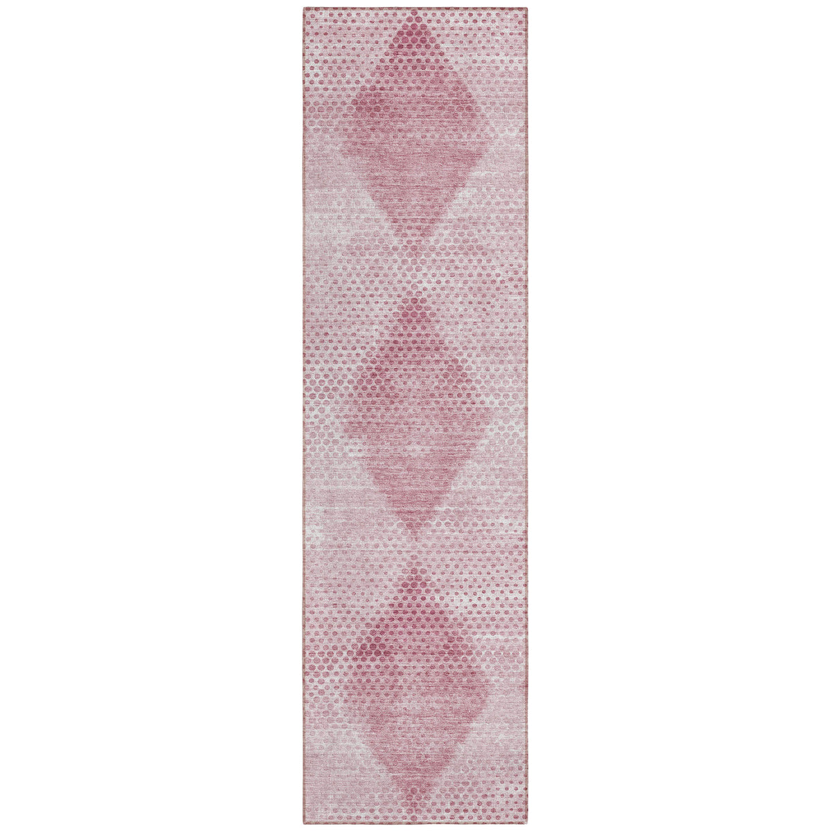 8' Runner Merlot Geometric Washable Non Skid Indoor Outdoor Runner Rug