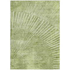 10' X 14' Sage Abstract Washable Non Skid Indoor Outdoor Area Rug
