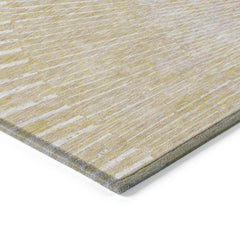 8' X 10' Wheat Abstract Washable Non Skid Indoor Outdoor Area Rug