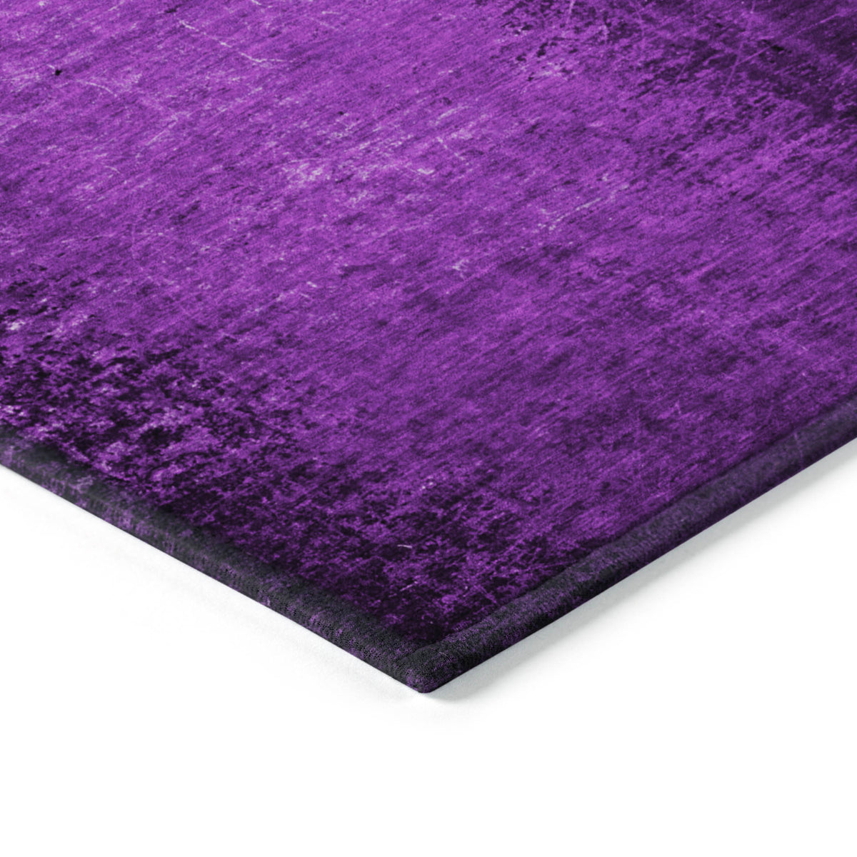 8' Round Purple Round Abstract Washable Non Skid Indoor Outdoor Area Rug