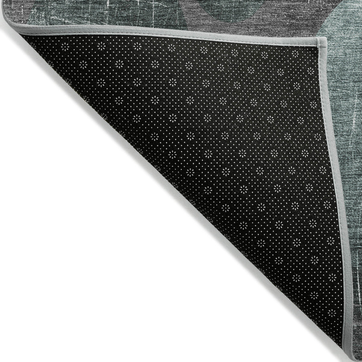 3' X 4' Gray Blue and Purple Abstract Washable Non Skid Indoor Outdoor Area Rug