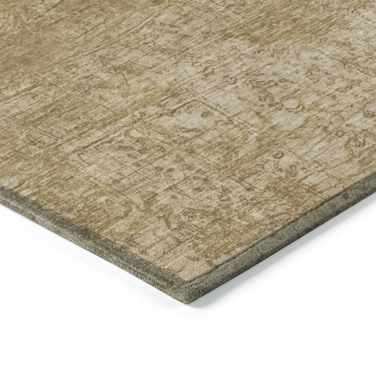 2' X 3' Beige Abstract Washable Non Skid Indoor Outdoor Area Rug