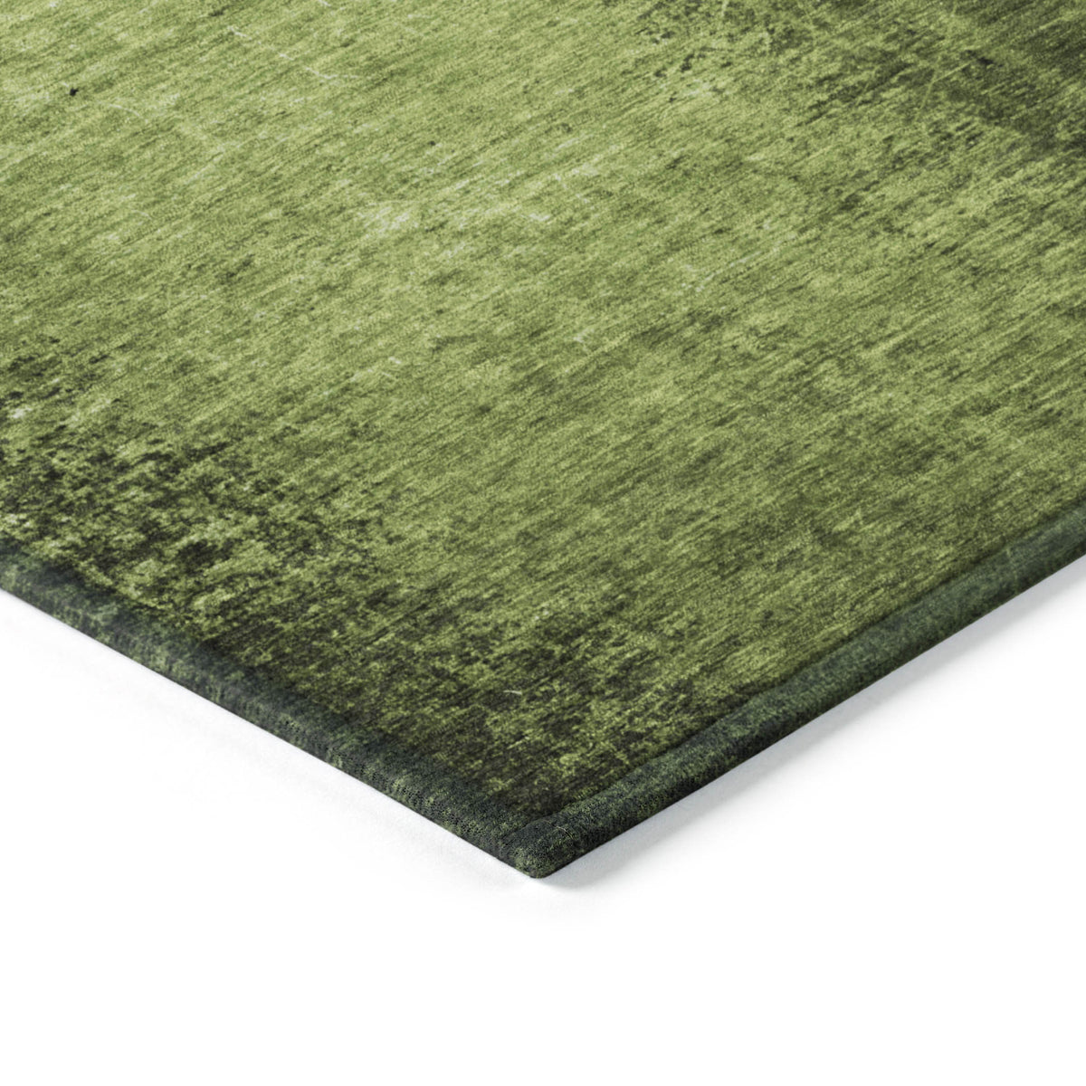 9' X 12' Green Abstract Washable Non Skid Indoor Outdoor Area Rug