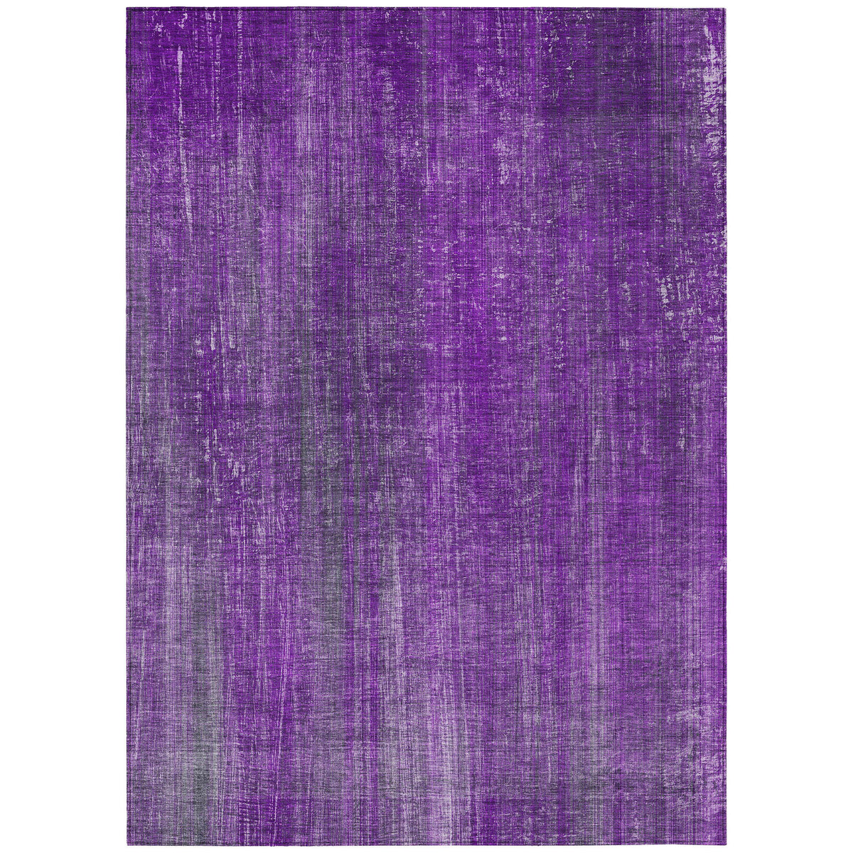 9' X 12' Purple Striped Washable Non Skid Indoor Outdoor Area Rug