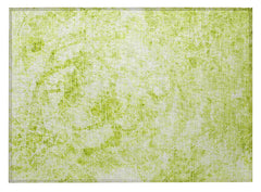 2' X 3' Lime Green Abstract Washable Non Skid Indoor Outdoor Area Rug