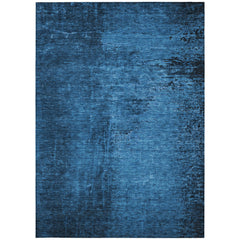 10' X 14' Navy Blue Abstract Washable Non Skid Indoor Outdoor Area Rug