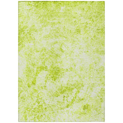 10' X 14' Lime Green Abstract Washable Non Skid Indoor Outdoor Area Rug