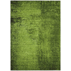 3' X 4' Green Abstract Washable Non Skid Indoor Outdoor Area Rug
