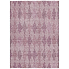 3' X 4' Blush Geometric Washable Non Skid Indoor Outdoor Area Rug