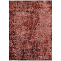 8' X 10' Merlot Abstract Washable Non Skid Indoor Outdoor Area Rug