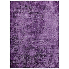 5' X 8' Purple Abstract Washable Non Skid Indoor Outdoor Area Rug