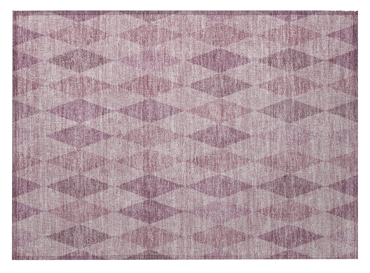 2' X 3' Blush Geometric Washable Non Skid Indoor Outdoor Area Rug