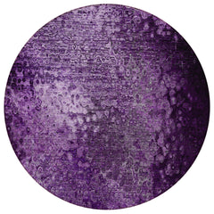 8' Round Purple Round Washable Non Skid Indoor Outdoor Area Rug