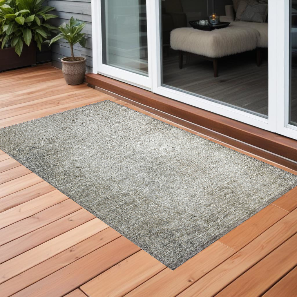 2' X 3' Beige Washable Non Skid Indoor Outdoor Area Rug