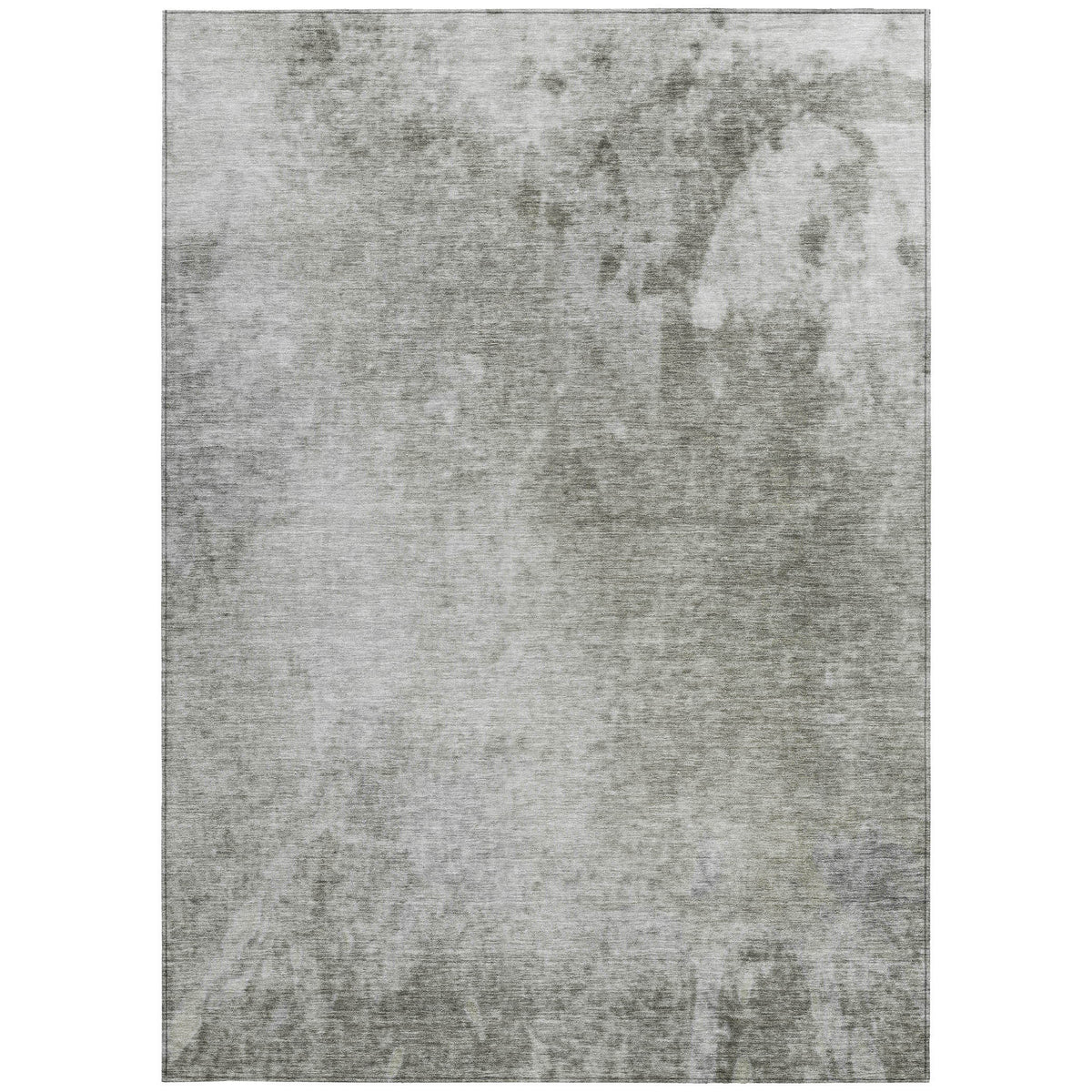 3' X 5' Gray and Off White Abstract Washable Non Skid Indoor Outdoor Area Rug