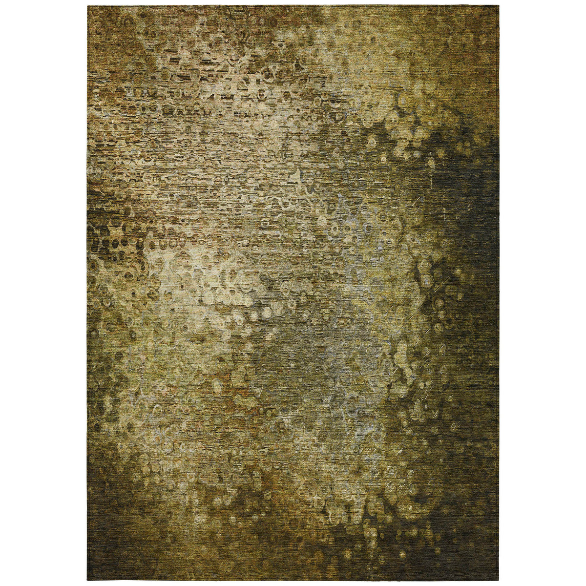 9' X 12' Brown Washable Non Skid Indoor Outdoor Area Rug