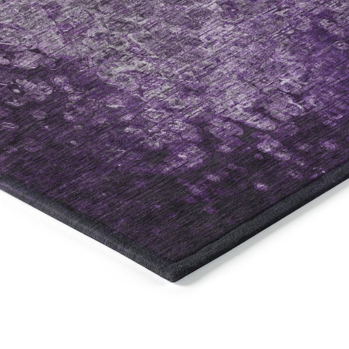 3' X 4' Purple Washable Non Skid Indoor Outdoor Area Rug