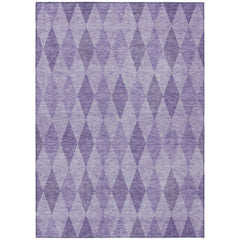 8' X 10' Purple Geometric Washable Non Skid Indoor Outdoor Area Rug