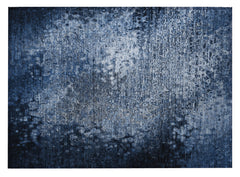 2' X 3' Blue Washable Non Skid Indoor Outdoor Area Rug