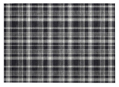 2' X 3' Black Gray and White Plaid Washable Non Skid Indoor Outdoor Area Rug