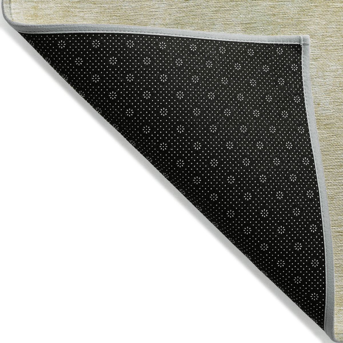 5' X 8' Gold Abstract Washable Non Skid Indoor Outdoor Area Rug
