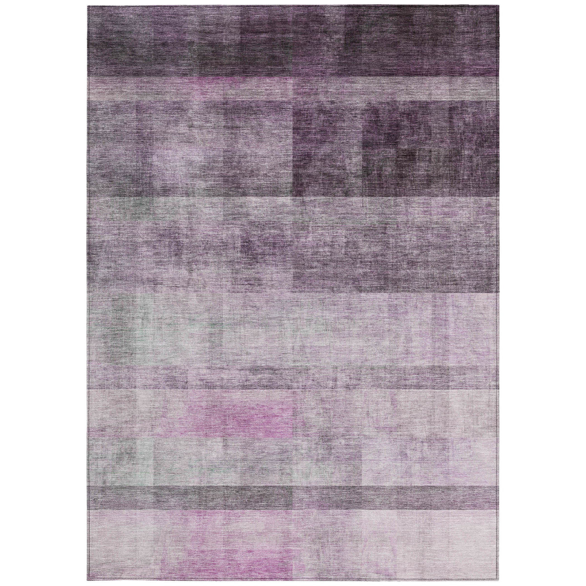 8' X 10' Purple Ombre Washable Non Skid Indoor Outdoor Area Rug