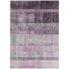 9' X 12' Purple Ombre Washable Non Skid Indoor Outdoor Area Rug