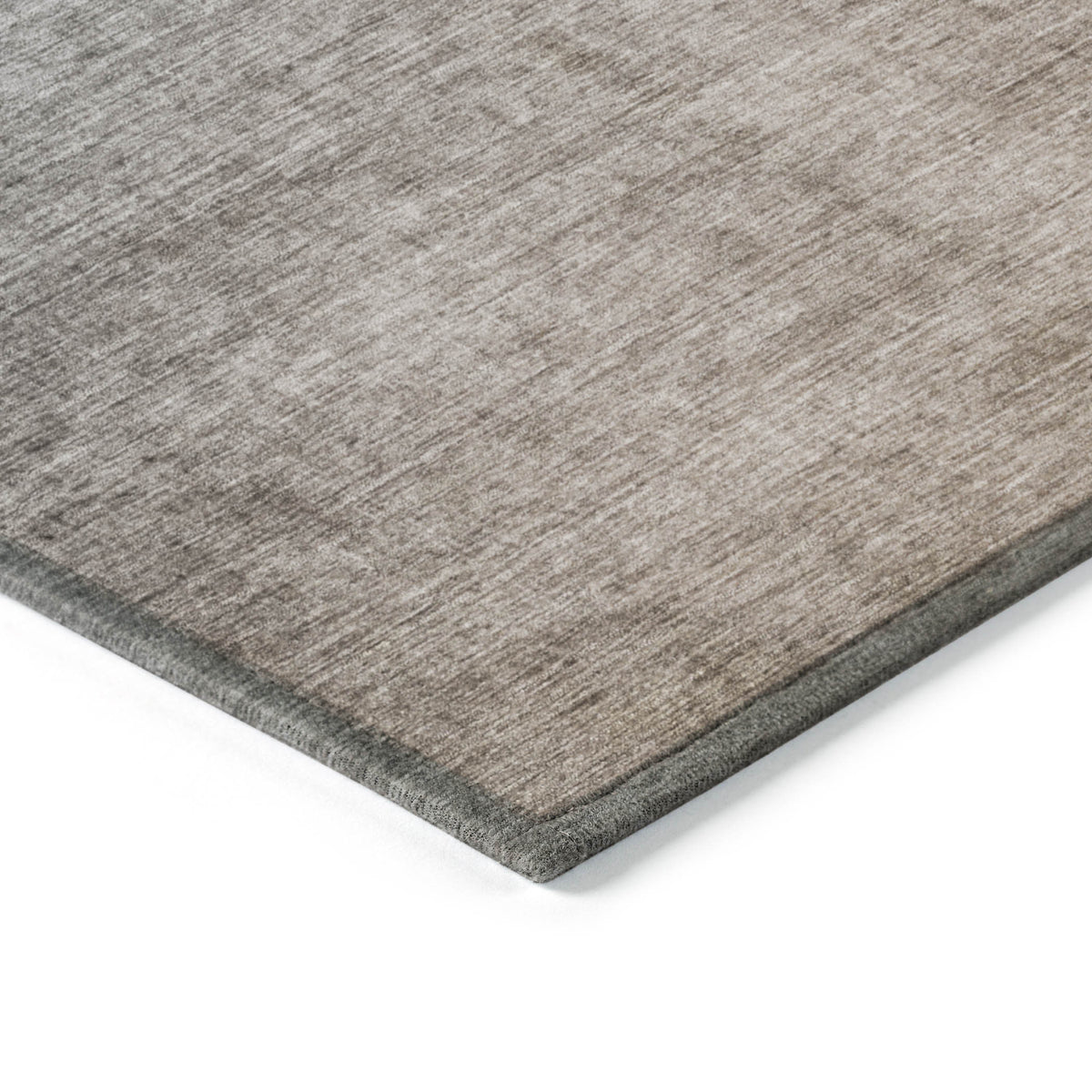 10' X 14' Taupe and Gray Ombre Washable Non Skid Indoor Outdoor Area Rug