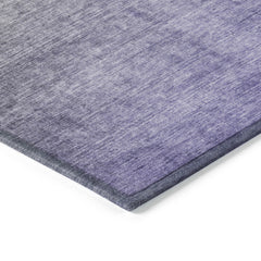 8' Round Olive Green and Purple Round Ombre Washable Non Skid Indoor Outdoor Area Rug