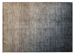 2' X 3' Taupe and Gray Ombre Washable Non Skid Indoor Outdoor Area Rug