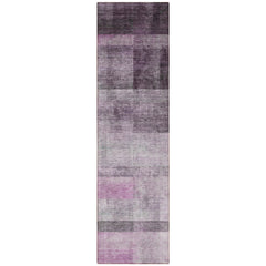 8' Runner Purple Ombre Washable Non Skid Indoor Outdoor Runner Rug