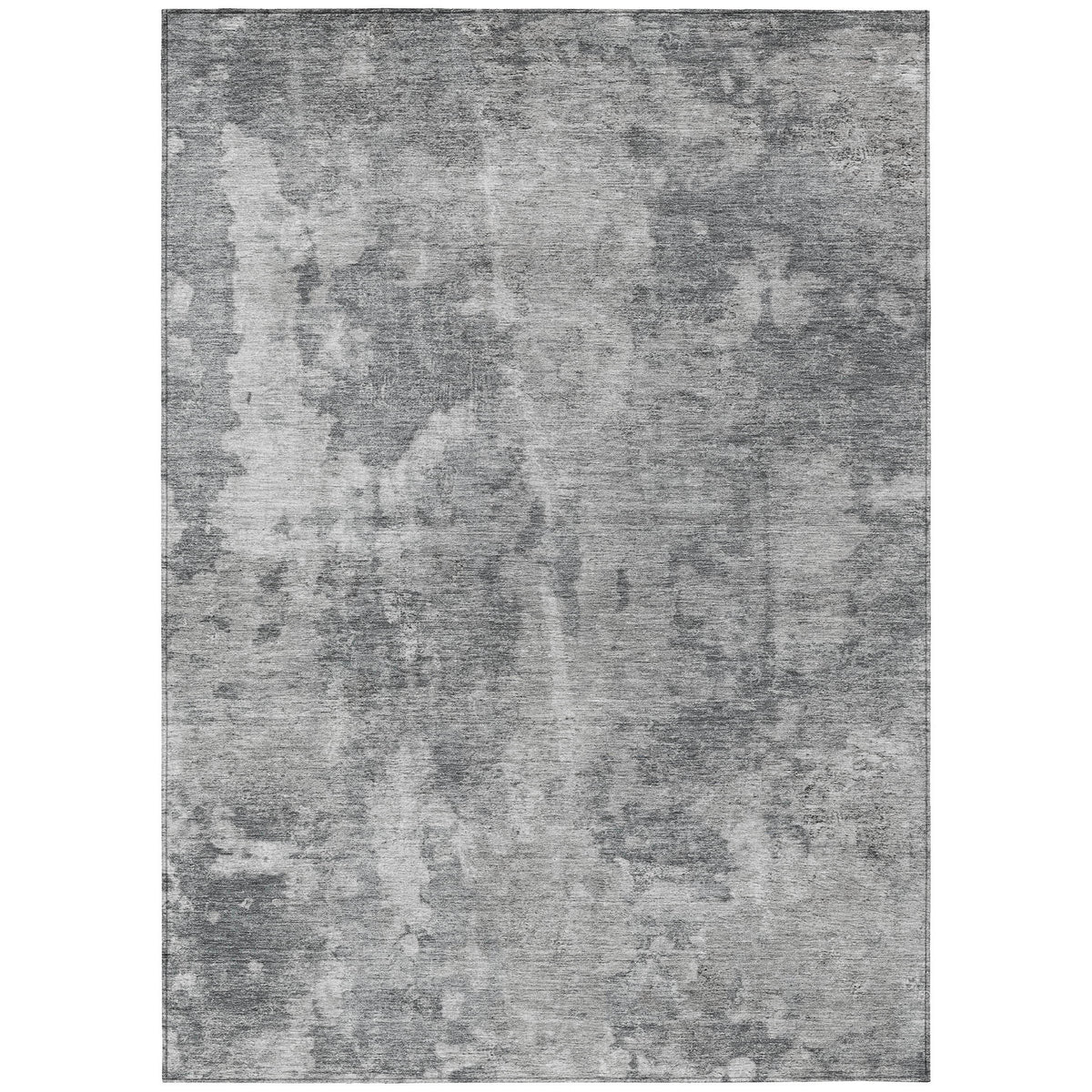 9' X 12' Gray Abstract Washable Non Skid Indoor Outdoor Area Rug