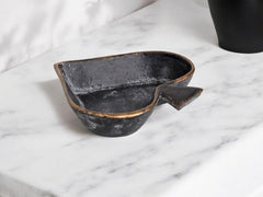 6" Black Spade Cast Iron Vanity Tray