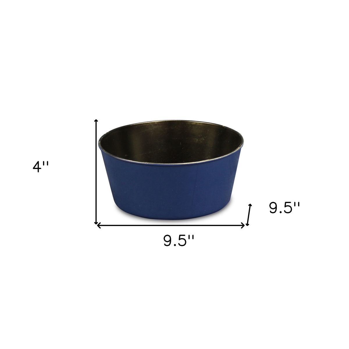 10" Navy Blue Recycled Plastic Indoor Outdoor Round Pot Planter