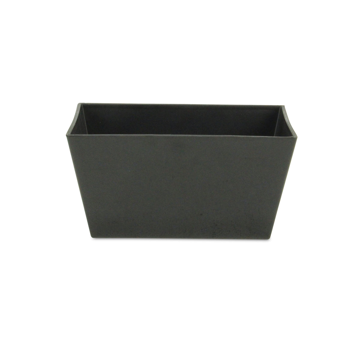 8" Black Recycled Plastic Indoor Outdoor Rectangular Planter Box