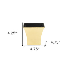 5" Gold Recycled Plastic Indoor Outdoor Square Nursery Pot