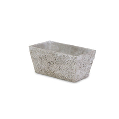 9" Gray Speckle Glaze Cement Indoor Outdoor Rectangular Pot Planter