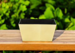 8" Gold Recycled Plastic Indoor Outdoor Rectangular Planter Box