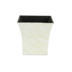 7" Cream Recycled Plastic Indoor Outdoor Square Nursery Pot