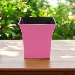 7" Hot Pink Recycled Plastic Indoor Outdoor Novelty Pot Planter