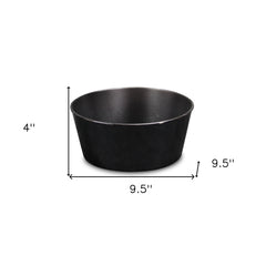 10" Black Recycled Plastic Indoor Outdoor Round Pot Planter